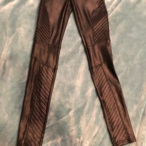Spanx Moto Faux Leather Leggings